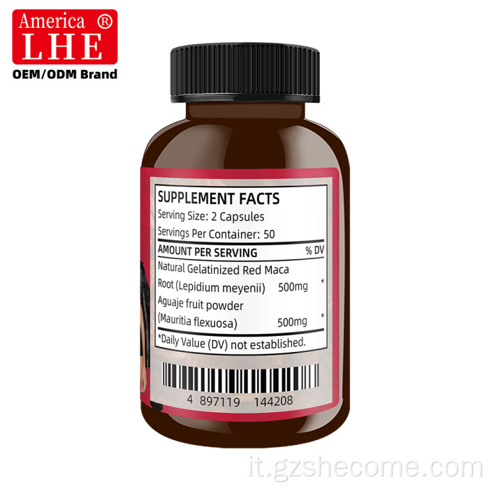 Shecome Maca Supplement Aguaje Red Maca Capsule